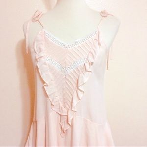 Chelsea & Violet Blush Ruffle Peplum Top M